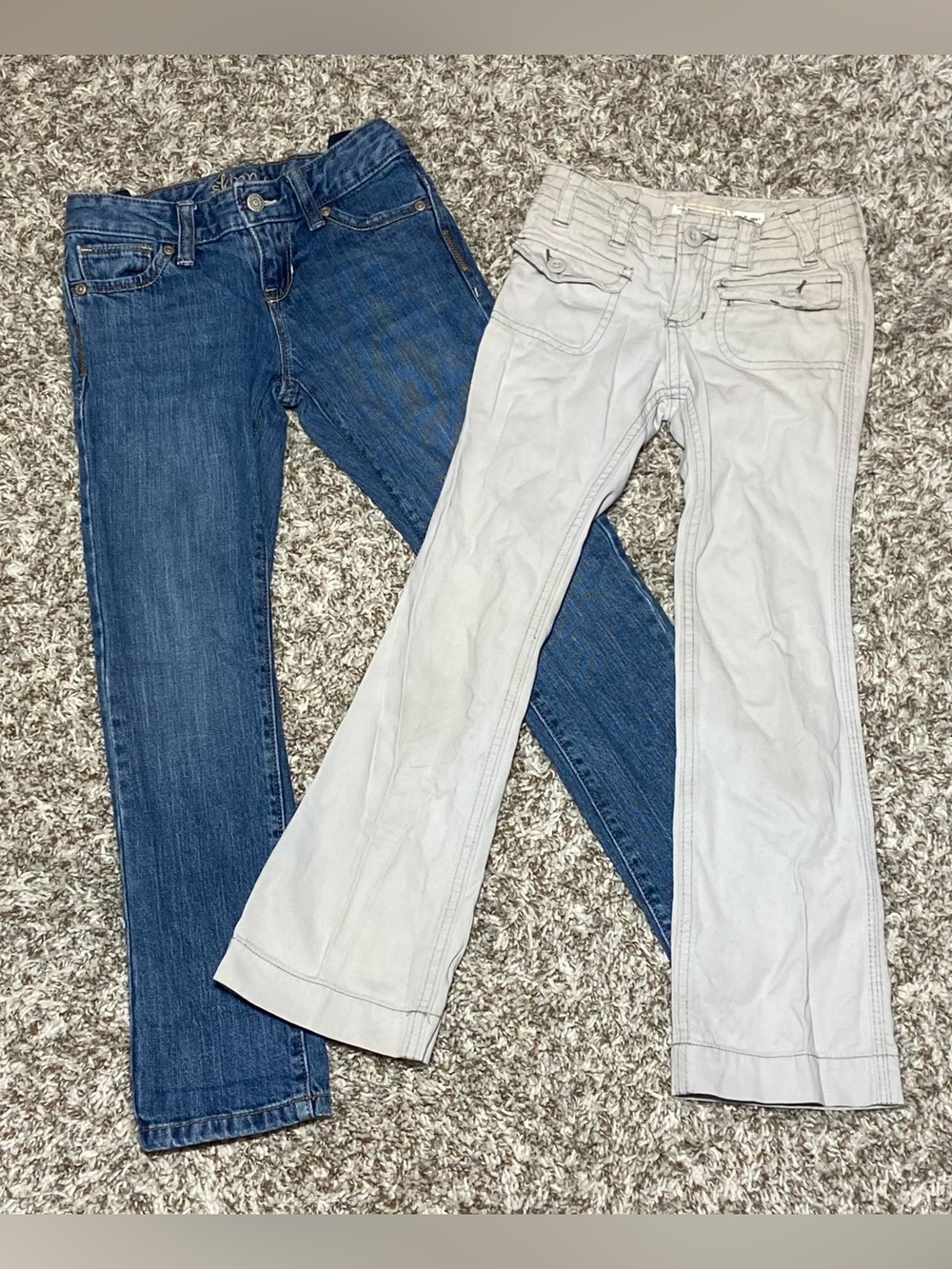 OLD NAVY Girls Jeans Regular Fit & Khaki Slim Fit Size 6 Bundle Of 2ea